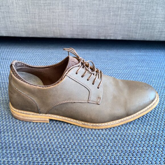 seven91 Brown Plain-Toe Derby Oxfords Casual Dress Shoes Men’s 11 - Pre-owned - Picture 8 of 14